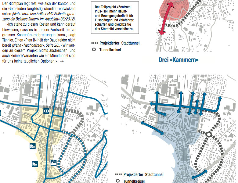 pläne des neuen zuger stadttunnels